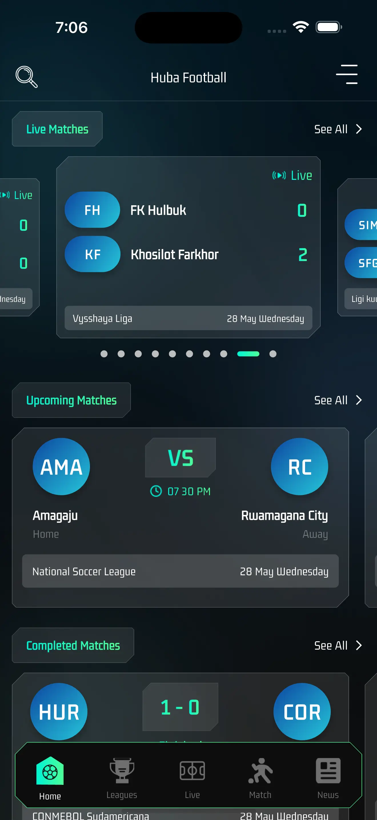 HubaFootball App
